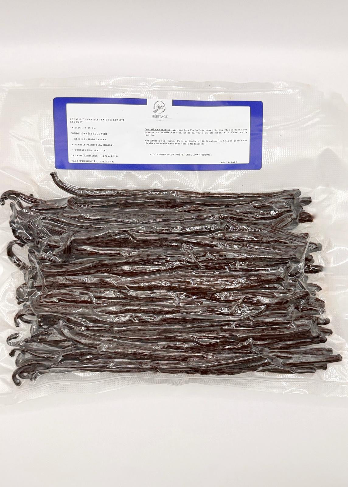 Vanille Bourbon de Madagascar Gourmet 17-20 cm – Gousses Sous Vide 500g