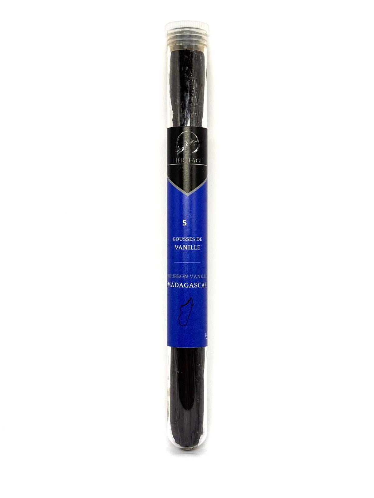 Tube de 5 Gousses de Vanille Bourbon de Madagascar – Qualité Gourmet